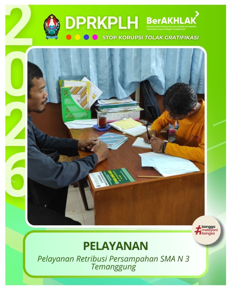 Pelayanan Retribusi Persampahan dari SMA N 3 Temanggung