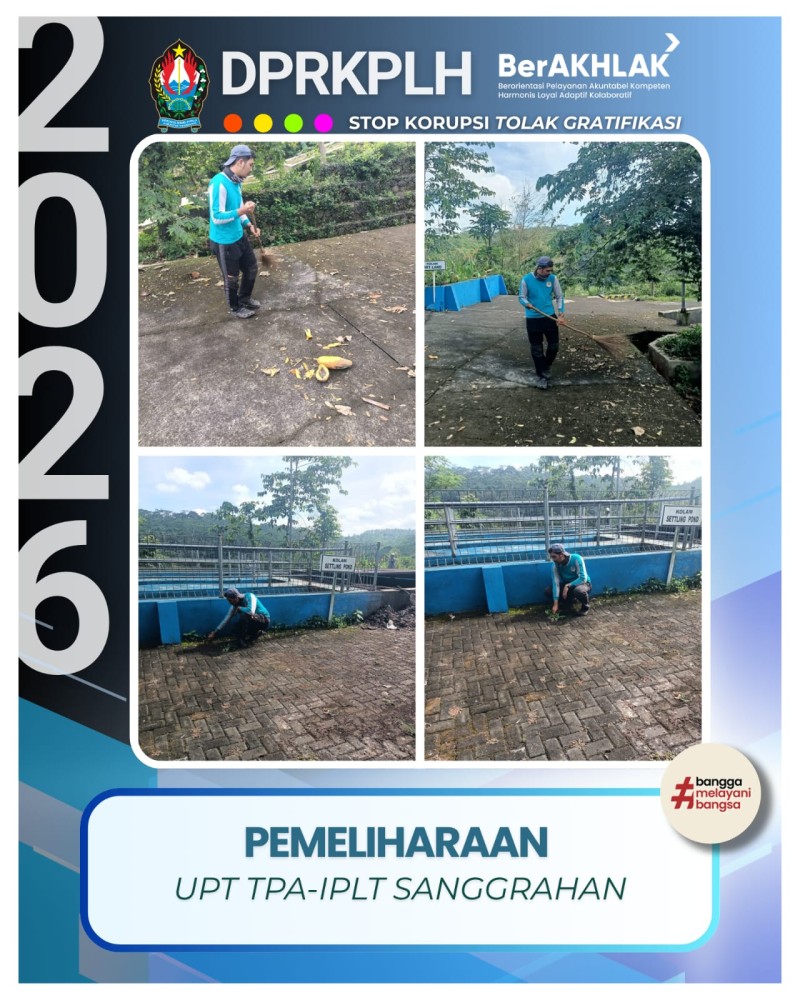 aga Kebersihan dan Kenyamanan Area, Petugas TPA Sanggrahan Gelar Pemeliharaan Lingkungan Berkala