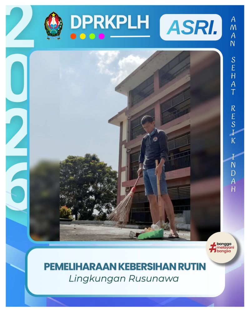 Aksi Bersih-Bersih Rutin di Rusunawa