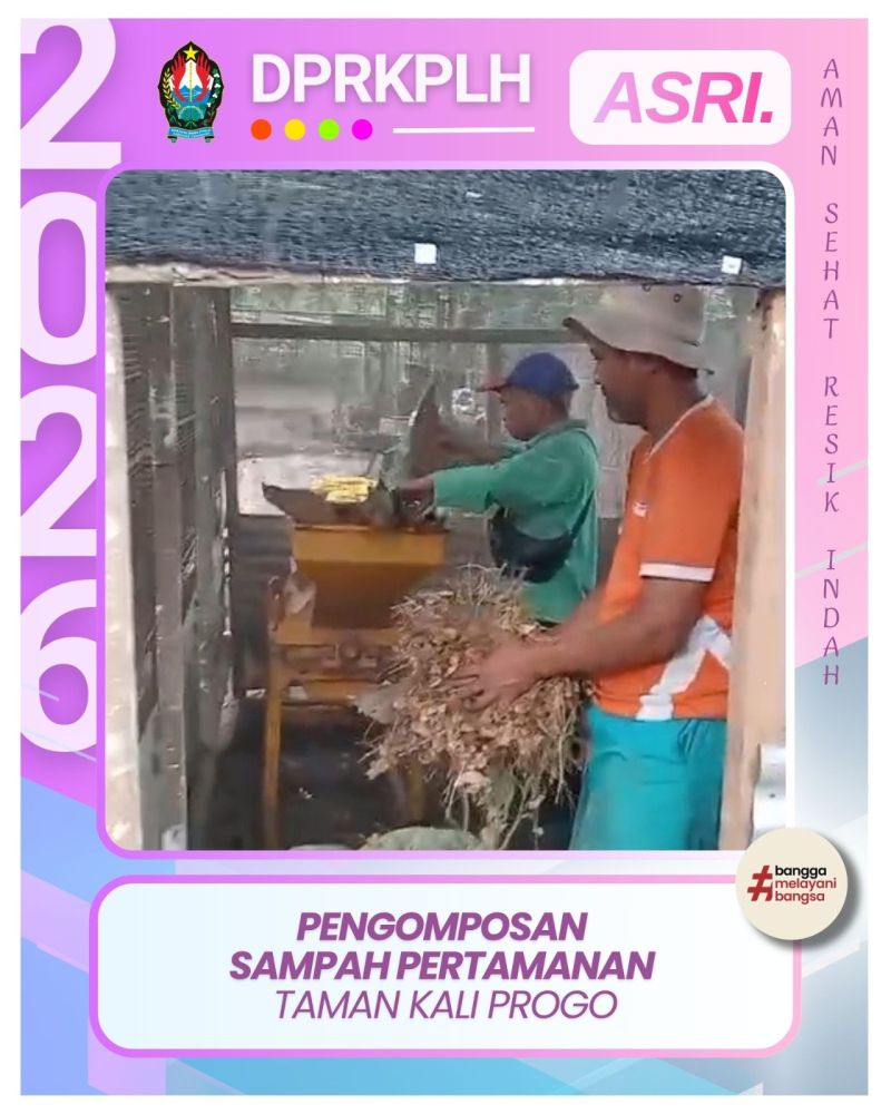DPRKPLH Temanggung Manfaatkan Sampah Taman Kali Progo untuk Kompos