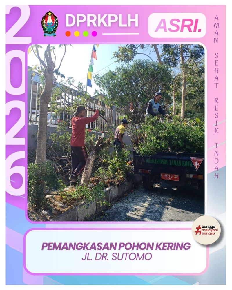 Demi Keselamatan Warga, Pohon Kering di Dekat RSUD Temanggung Dipangkas