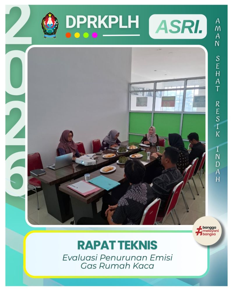 DPRKPLH Temanggung Melaksanakan Rapat Teknis Evaluasi Penurunan Emisi Gas Rumah Kaca