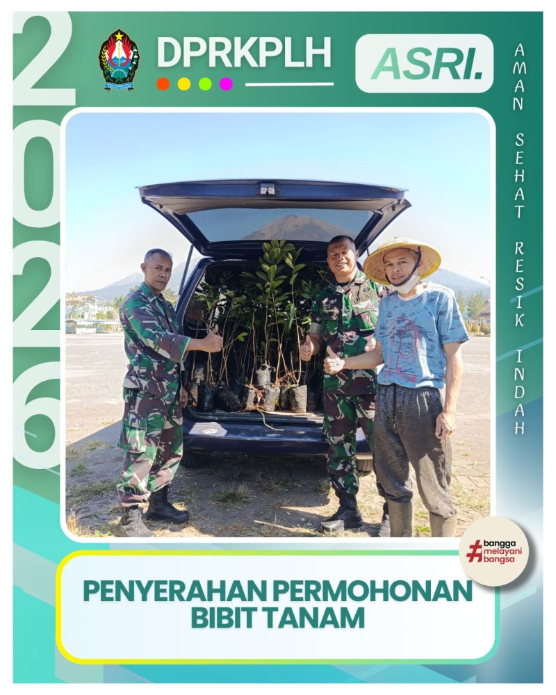Dukung Penghijauan, KODIM 0706/Temanggung Terima Penyerahan Bibit Tanaman
