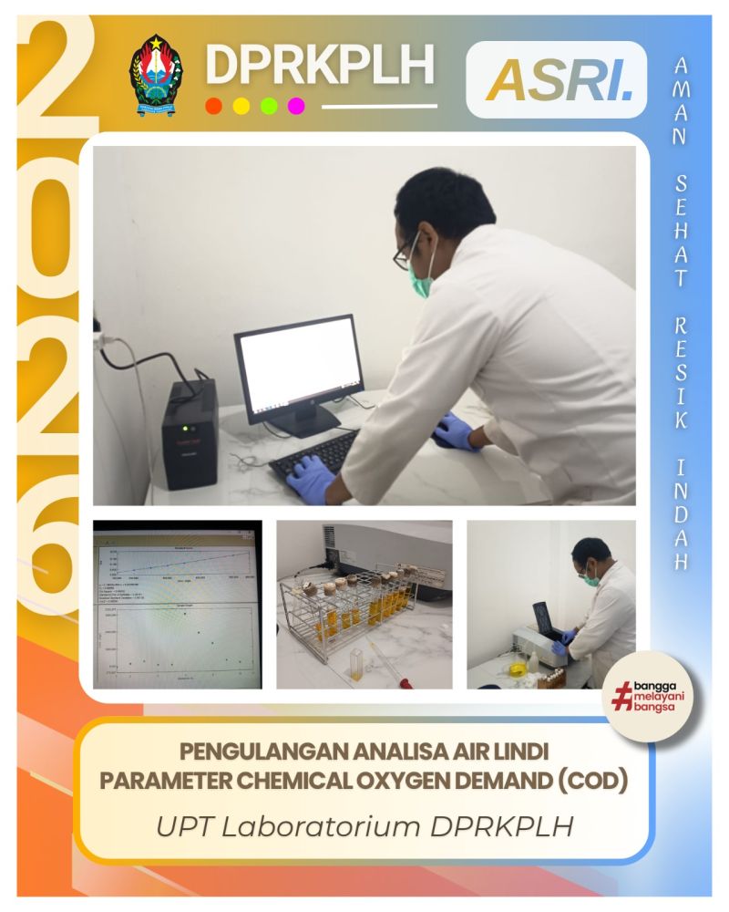 Tingkatkan Presisi Pengujian, Analis DPRKPLH Laksanakan Re-Analisa Parameter COD Sampel Air Lindi