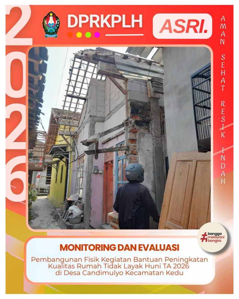 DPRKPLH Temanggung Cek Fisik Program Peningkatan Kualitas Rumah Warga di Desa Candimulyo