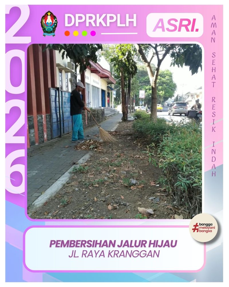 DPRKPLH Temanggung Laksanakan Pembersihan Jalur Hijau di Ruas Jl. Raya Kranggan