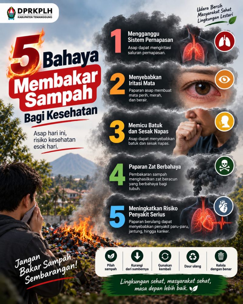 5 BAHAYA MEMBAKAR SAMPAH BAGI KESEHATAN