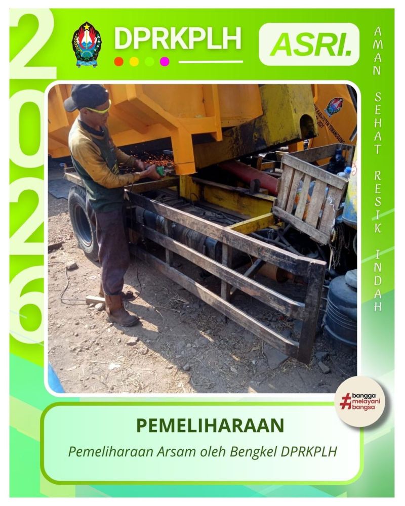 Jamin Kelancaran Pengangkutan Sampah, Teknisi DPRKPLH Intensifkan Pemeliharaan Armada Arm Roll