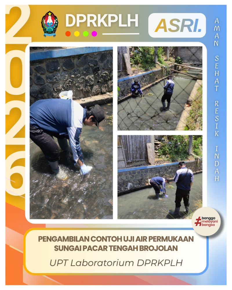 Lengkapi Data Aliran Sungai, UPT Laboratorium DPRKPLH Ambil Sampel Air di Sungai Pacar Tengah