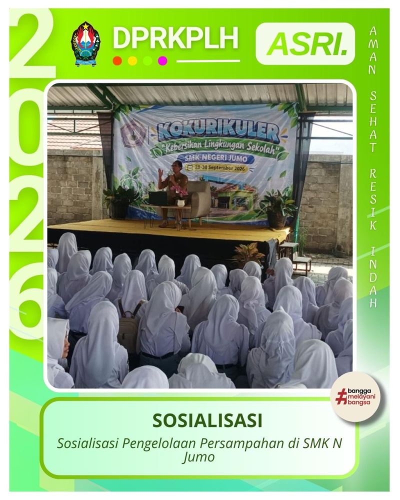 Dukung Lingkungan Bersih, Bidang Pengelolaan Persampahan Gelar Sosialisasi di SMK Negeri Jumo