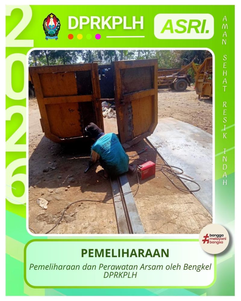 Jaga Mobilitas Pengangkutan Sampah, DPRKPLH Lakukan Perawatan Rutin Armada Kontainer Truk