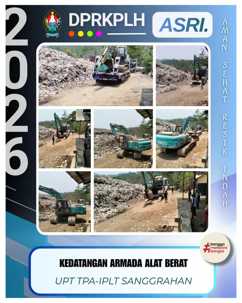 UPT TPA-IPLT Sanggrahan Terima Loading Alat Berat dari Penyedia Guna Pemeliharaan TPA