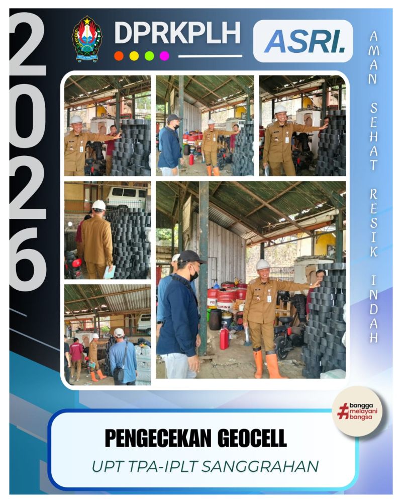 Pemeriksaan Spesifikasi dan Stok Material Geocell Penguat Struktur Tanah TPA