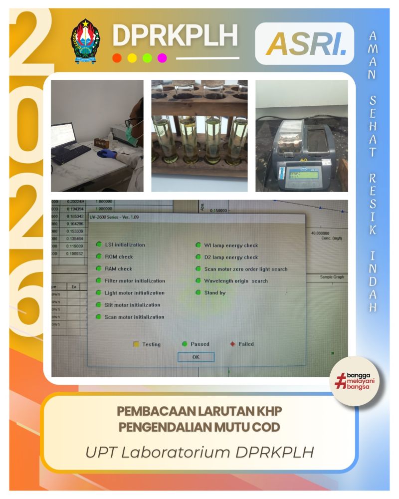 Penuhi Mutu SNI, Analis DPRKPLH Lakukan Pembacaan Larutan KHP