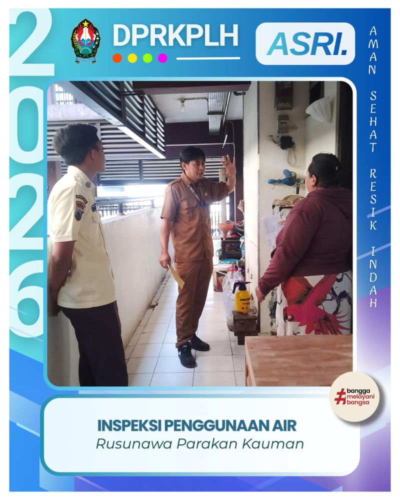 Antisipasi Pemborosan Air, Pengelola Rusunawa Parakan Kauman Inspeksi Fasilitas Unit Hunian