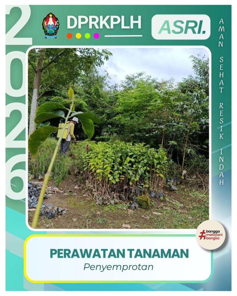 Jaga Kualitas Tanaman Konservasi, DPRKPLH Lakukan Penyemprotan Hama di Rest Area Kledung
