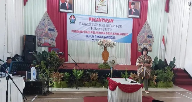 Pelantikan Pengambilan Sumpah dan Janji Perangkat Desa Karangtejo Kecamatan Jumo