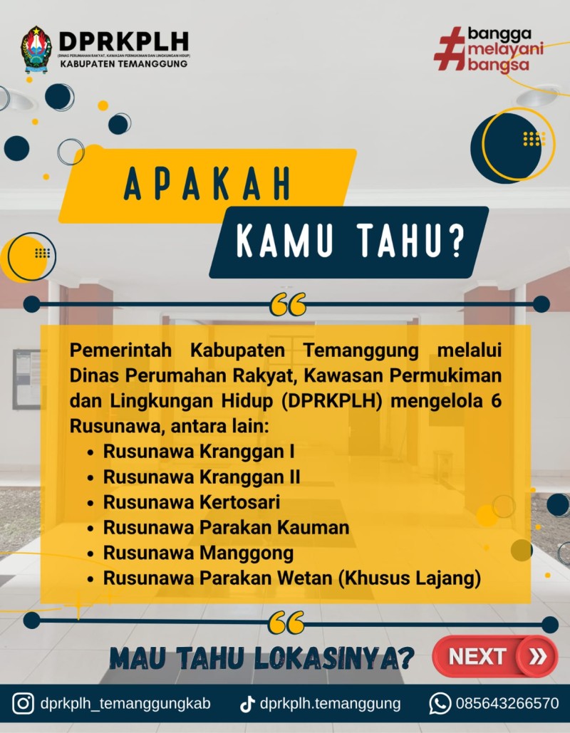 Lokasi Rusunawa di Kabupaten Temanggung